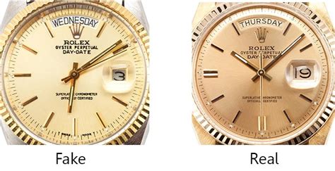 what part of a rolex indicayes if real or fake